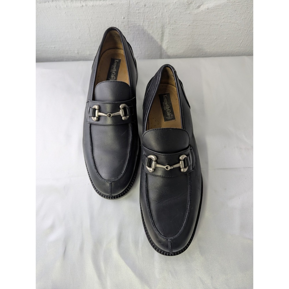 Cole Haan Classic Horse Bit Loafer Black Leather Men's 11.5 made in Italy Vintag